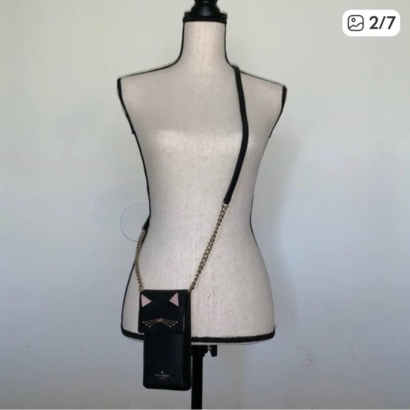 Kate Spade Black Cat Phone Bag - Picture 2 of 8